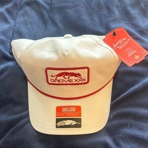 American Needle Kids Cream Cap with Red Accents